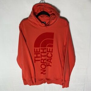 The North Face Coral Orange Logo Pullover Sweatshirt Hoodie XL